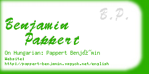 benjamin pappert business card